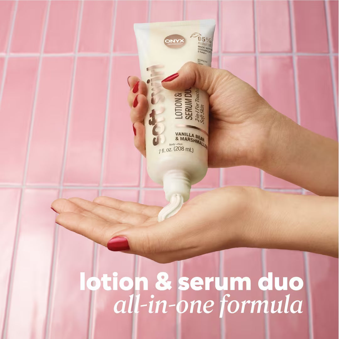 ONYX Soft Swirl Hydrating Lotion & Serum Duo - Vanilla Bean & Marshmallow, 7 oz