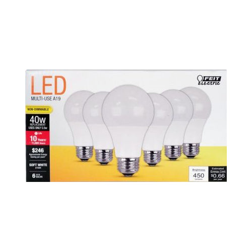 LED A19 NONDIM 450L 27K 4PK