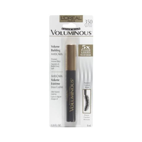 L'Oreal Paris Voluminous Original Curved Brush Mascara, Black Brown, 0.28 fl. oz.