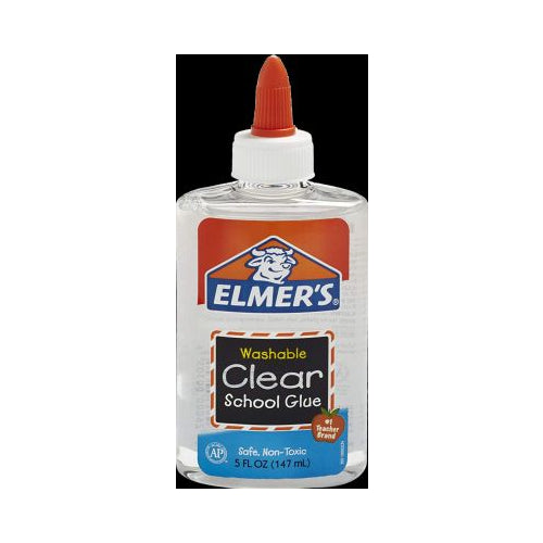 Elmer's Liquid School Glue  Clear Glue  Washable  Great for Making Slime  5 oz