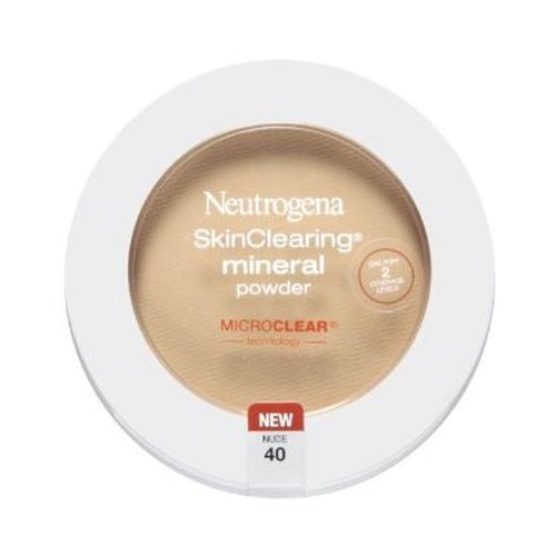 Neutrogena SkinClearing Mineral Acne Face Powder, Nude 40, .38 oz