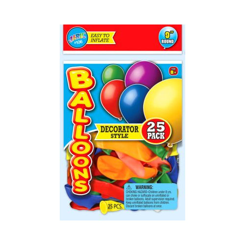 BALLOONS DECO 25CT 5.75X9