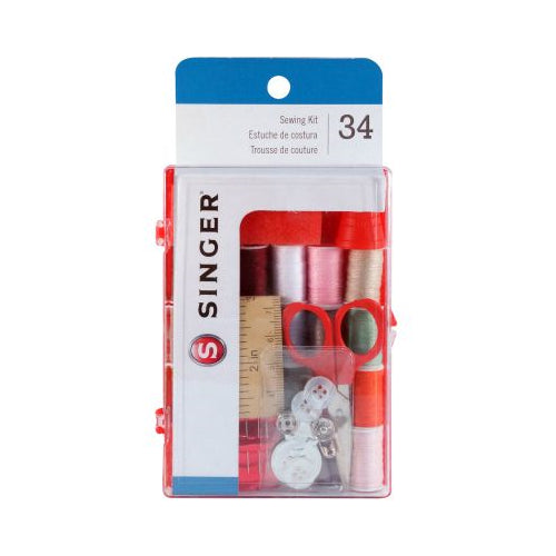 SINGER Sewing Kit in Storage Box, 34 pcs