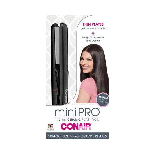 Conair Mini Pro .5-Inch Ceramic Straightening Iron, 1.0ct