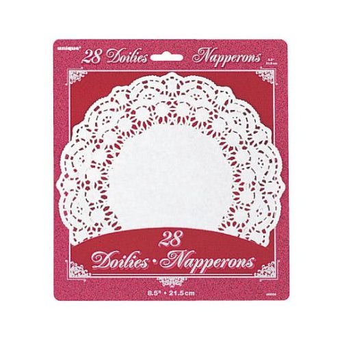 DOILIES 8.5" WHITE RD LACE