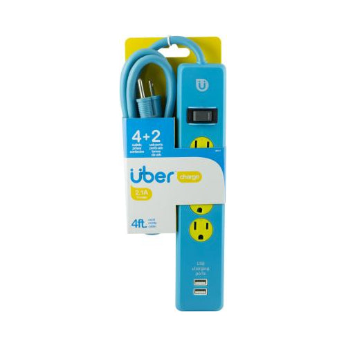 UBER 4 OUTLT PWRSTRP 4FT 2 USB