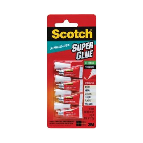 Scotch Single Use Super Glue, 4pk