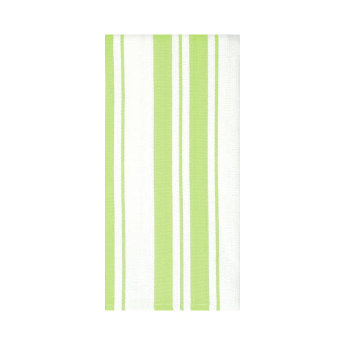 MUkitchen 100% Classic Stripe Towel - Pistachio, 20"x30"