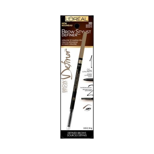 L'Oreal Paris Brow Stylist Definer Waterproof Eyebrow Mechanical Pencil, Brunette, 0.003 oz.