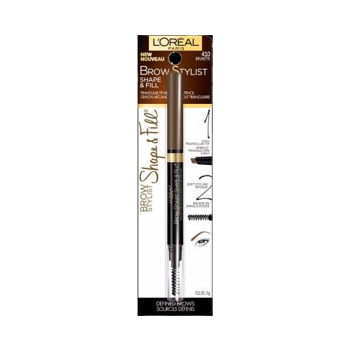 L'Oreal Paris Brow Stylist Shape & Fill Mechanical Eye Brow Makeup Pencil, Brunette, 0.008 oz.