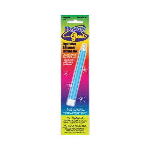 GLOW LIGHTSTICK BLUE 6"