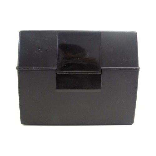 Oxford Plastic Index Boxes, 4" x 6", 400 Card Capacity, Black - 1.0 ea