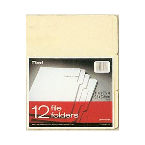 Pendaflex Manila File Folders, 1/3 Tab, Letter Size, 12 Pack