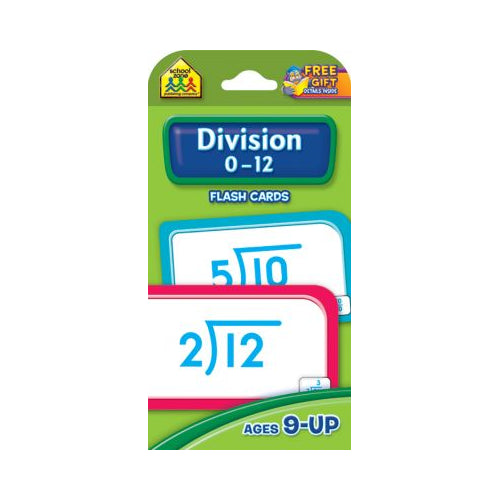 School Zone Division 0-12 Flash Cards