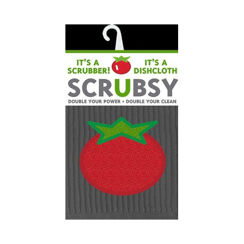 MUkitchen Scrubsy 12"x12" 100% Cotton Dishcloth & Scrubber - Tomato