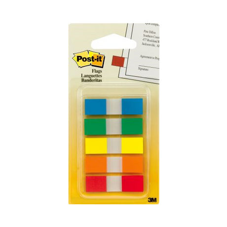 3M Post-it Flags, Assorted Primary Colors, .47 in. Wide, 100/On-the-Go Dispenser-021200718632-LR-116193-1-LR eShop