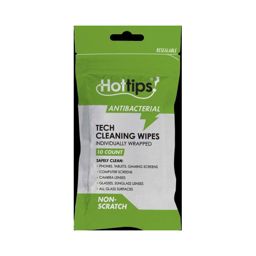 Hottips! Screen Cleaning Tech Wipes, 10-count