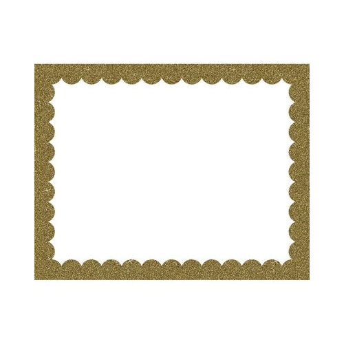 Pacon Poster Board Gold Glitter Scalloped