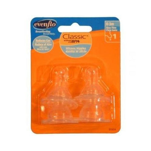 NIPPLES SILICONE SLOW FLOW 4PK