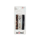 Scünci Effortless Beauty Thick Hair Open Slide Barrettes, 3 CT