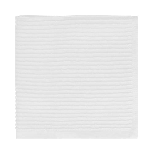 MUkitchen 100% Cotton Ridged Solid Cloth - White, 12"x12"