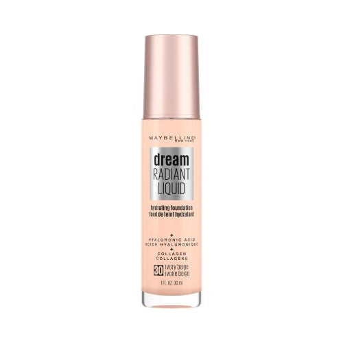 Maybelline Dream Radiant Liquid Medium Coverage Hydrating Foundation, Ivory Beige, 1 fl. oz.