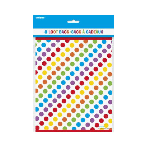 RAINBOW BIRTHDAY LOOTBAGS 8CT