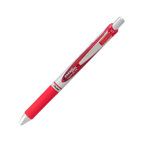 EnerGel RTX Retractable Liquid Gel Pen, (0.7mm) Metal Tip, Medium Line,Red Ink