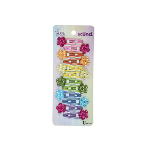 Scünci Girl Flower Clippies, 12 CT