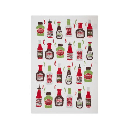 MUkitchen Designer Print 100% Cotton Towel - Hot Sauce, 20"x30"