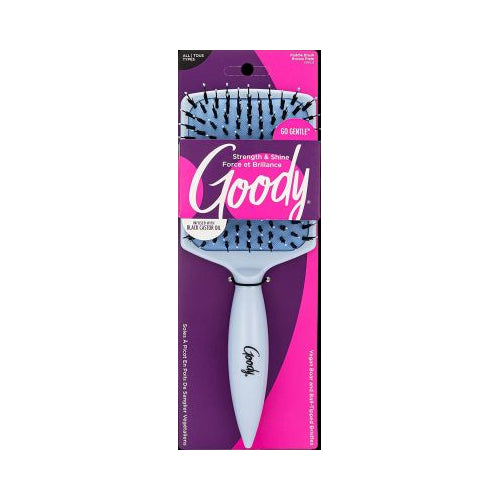 Goody Go Gentle Strength Black Castor Oil Infused Paddle Brush, 1 CT