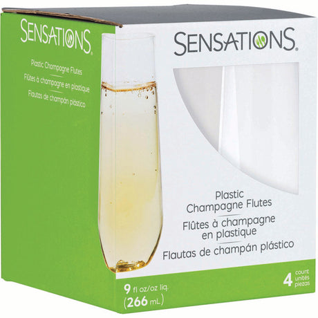 SENSATIONS 9 oz Plastic Stemless Champagne Flute, 4 count-092352988297-LR-354358-1-LR eShop