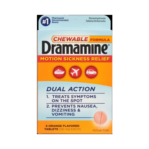 DRAMAMINE CHEWABLE ORIG 4CT