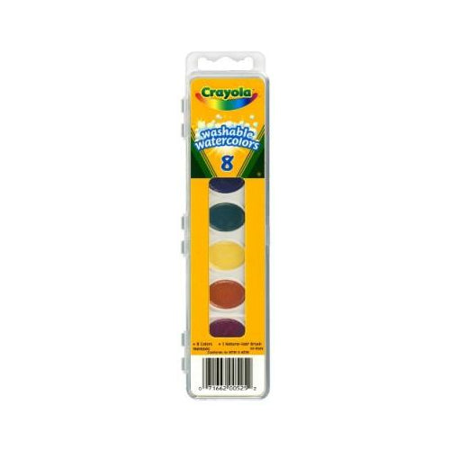 Crayola 8ct Kids Watercolor Paints with Brush