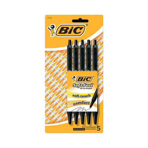 BIC SOFT FEEL RTRCTBLE MED 5CT