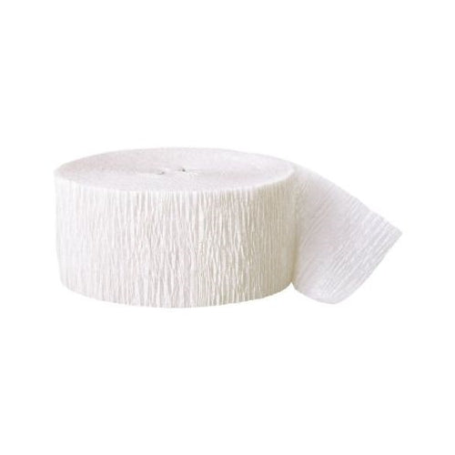 CREPE STREAMERS WHITE 81 FT