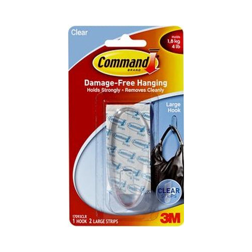 COMMAND LG HOOK CLEAR 17093CLR