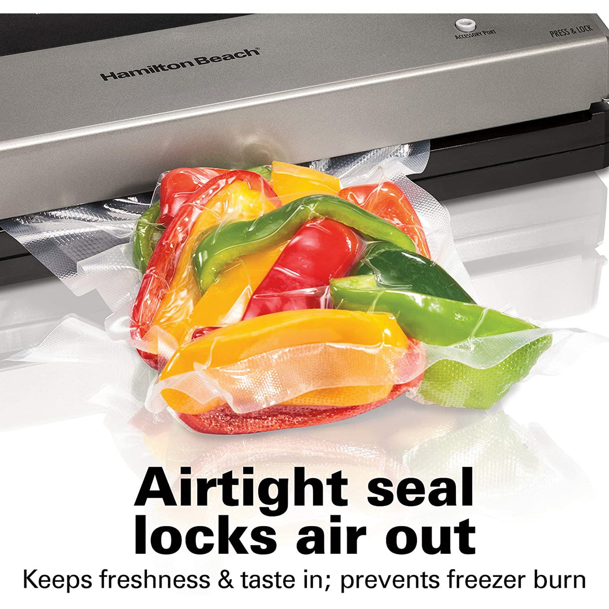 Hamilton Beach NutriFresh Vacuum Sealer, One Size, Gray