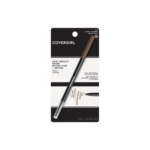 COVERGIRL Easy Breezy Brow Micro Fine Fill Define Eyebrow Pencil Honey Brown 715, 0.003 oz