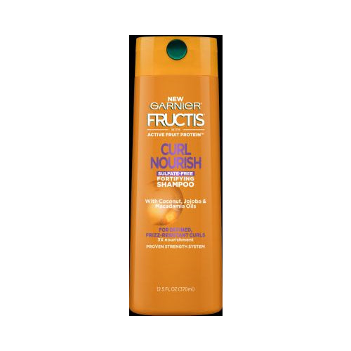 Garnier Fructis Curl Nourish Sulfate-Free Shampoo Infused with Coconut Oil and Glycerin, 12.5 fl oz