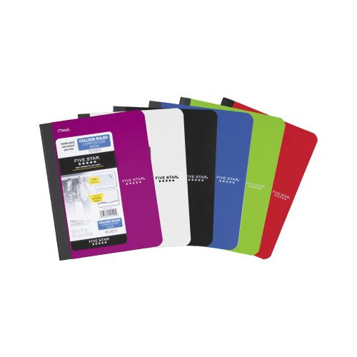 Five Star College Ruled Composition Book 100 Sheets