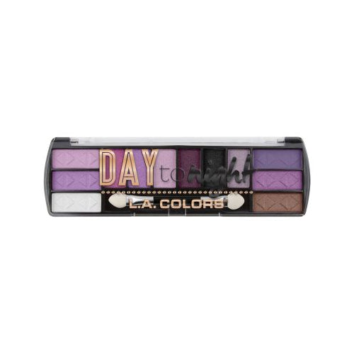 L.A. Colors Day to Night 12-Color Eyeshadow Palette - Twilight