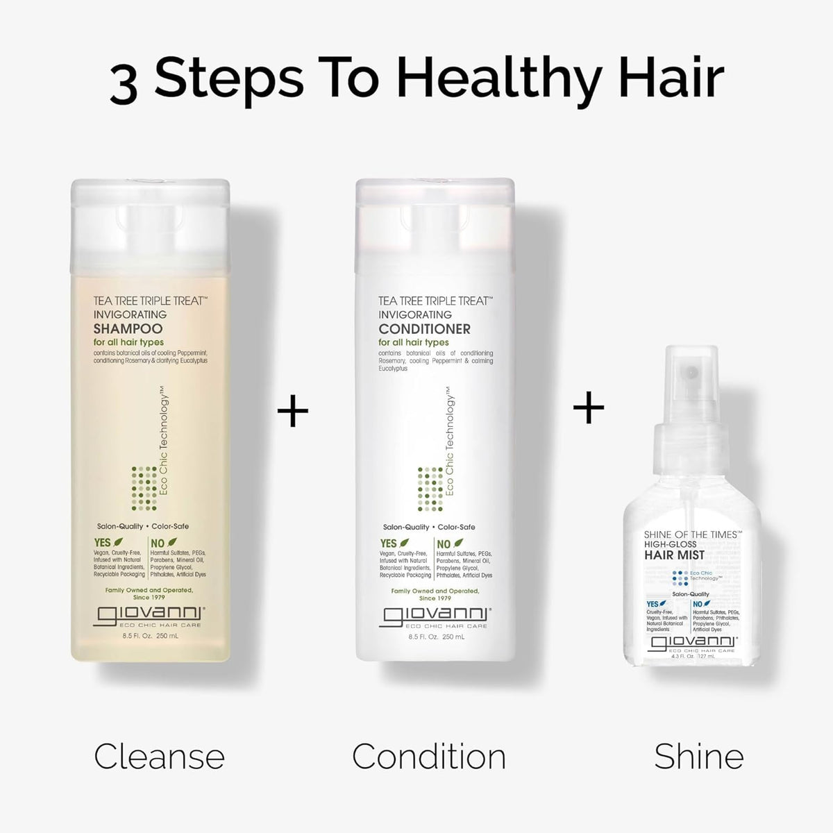 Giovanni Tea Tree Triple Treat Invigorating Shampoo - Eucalyptus & Rosemary, 2 oz