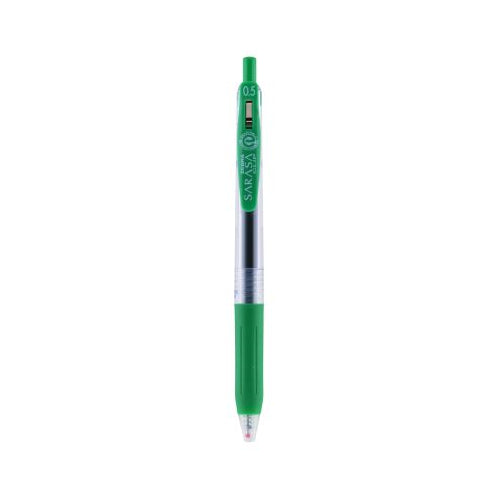 Zebra Sarasa Clip 0.5mm Gel Retractable Pens - Green, 12 ct