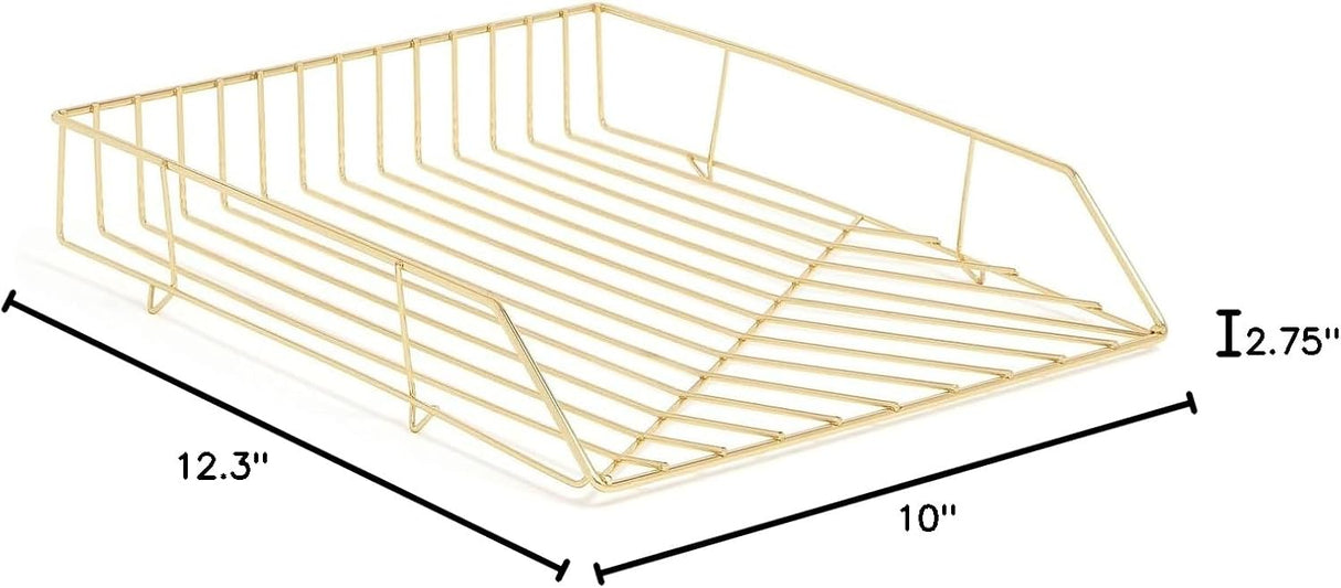 U BRANDS Metal Desk Organization Kit - Gold, 3 count