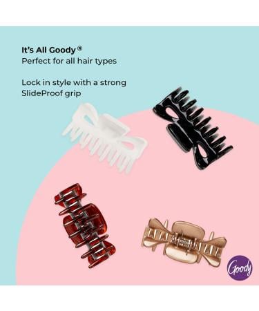 Goody Classics Medium Claw Clips - Assorted Colors, 4 count