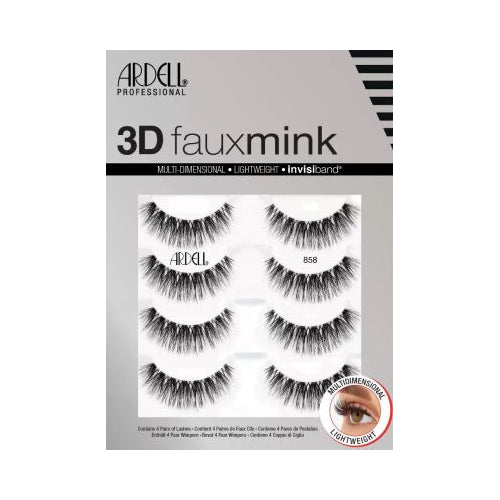 ARD LASHES 3D FAUX MNK 858 4PK