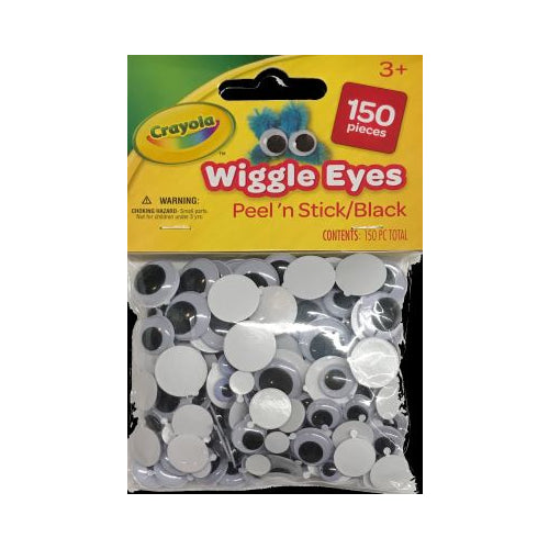 Crayola Wiggle Eyes Peel'n Stick/Painted, 100 ct