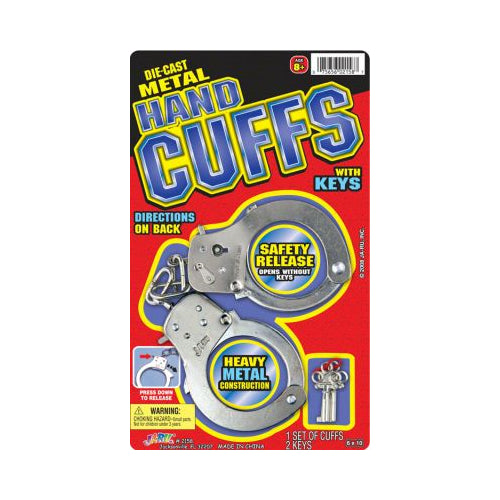 JA-RU Die-Cast Metal Hand Cuffs With Keys