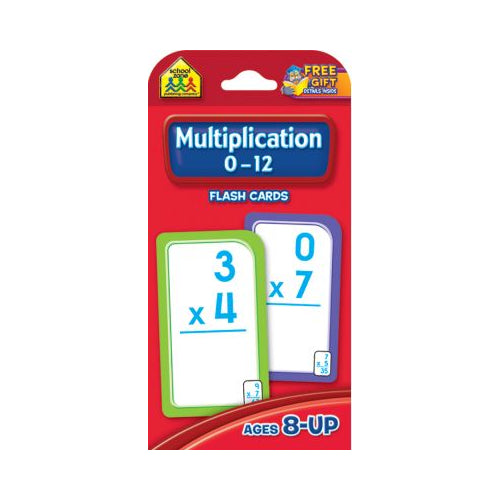 School Zone Multiplication O-I2 Flash Cards